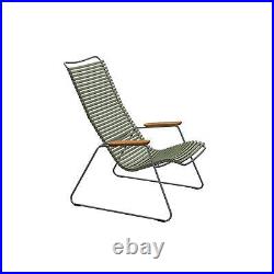 Houe CLICK Outdoor Lounge Chairs with Bamboo Armrests (Olive)