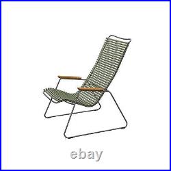 Houe CLICK Outdoor Lounge Chairs with Bamboo Armrests (Olive)