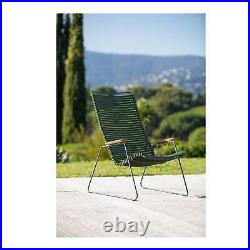 Houe CLICK Outdoor Lounge Chairs with Bamboo Armrests (Olive)