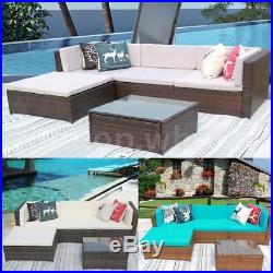 IKayaa SET OF 5 Patio Sofa Furniture Garden Outdoor Rattan Poolside Sectional YC