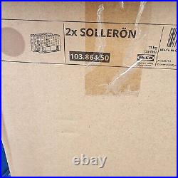 Ikea SOLLERON Armrest, outdoor, brown 2-pack NEW, 103.864.50