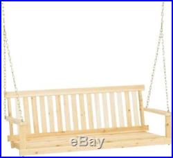 Jack Post Patio Porch Swing Jennings 4 ft. Traditional Wood Steel Welded Chain