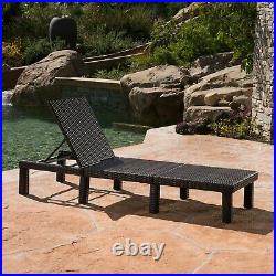 Joyce Outdoor Multi-brown Wicker Chaise Lounge without Cushion