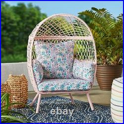 KIDS Indoor Outdoor Egg Style Chair Rattan Wicker Furniture Reading Cushion Seat