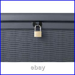 Keter Borneo Outdoor Storage Bin for Patio Furniture, 110 Gal, Grey (Open Box)