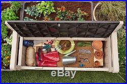 Keter Eden 70 Gal All Weather Outdoor Patio Storage Bench Deck Box