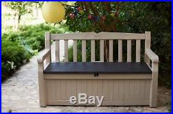 Keter Eden 70 Gal All Weather Outdoor Patio Storage Bench Deck Box
