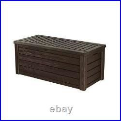 Keter Westwood 150 Gallon Outdoor Patio Storage Deck Box and Bench (Open Box)