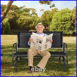 Koreyosh 2 Person Patio Garden Chair Swing Glider Bench-Loveseat Mesh Outdoor