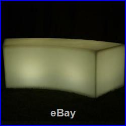 LED Light Up Curve Bench Garden Furniture LED