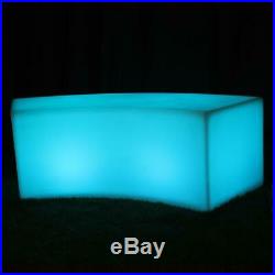LED Light Up Curve Bench Garden Furniture LED