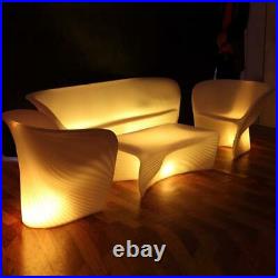 LED Light Up Shell Double Chair Garden Seating