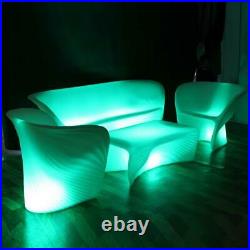 LED Light Up Shell Double Chair Garden Seating