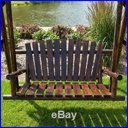 LOG CABIN PORCH SWING Patio Deck Dock Yard Outdoor Garden Furniture Bench Seat