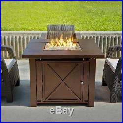 LPG Fire Pit Table Outdoor gas Fireplace Propane Heater Patio Backyard Deck New