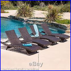 Lakeport Outdoor Adjustable Chaise Lounge Chair (set of 4)
