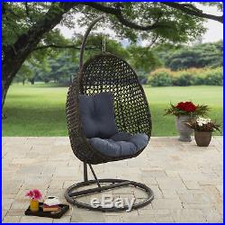 Lantis Woven Hanging Egg Chair With Stand Home Garden Outdoor Living Swing NEW