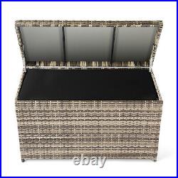 Large All Weather Wicker Rattan Deck Box Outdoor Patio 100 Gallon Storage Bench
