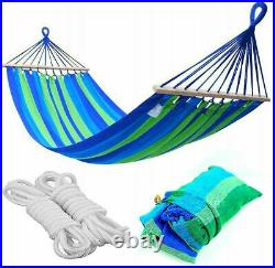 Large Outdoor Hammock Bed With Heavy Duty Stand Frame Garden Swinging Camping UK