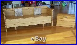 Large Timber Bench Seat Day Bed Couch Storage Chest Outdoor Indoor Wooden Couch