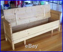 Large Timber Bench Seat Day Bed Couch Storage Chest Outdoor Indoor Wooden Couch