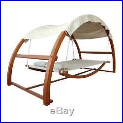 Leisure Season Swing Bed with Canopy SBWC402