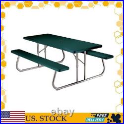 Lifetime 6 Foot Foldable Plastic Picnic Patio Table Steel, Hunter Green, 22123