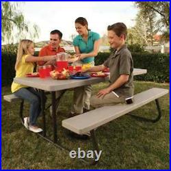 Lifetime 6 Foot Folding Picnic Table, Putty