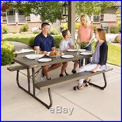 Lifetime Products 6 ft. Folding Picnic Table -, white