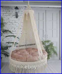 Lovely Handmade Art Macrame Swing, Swing Bed, indoor Hammock, indoor Swing Chair