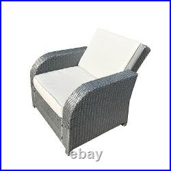 Luxury Grey Rattan Outdoor Sofa Set Patio Garden Setee Furniture Alfresco Corner
