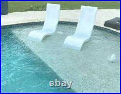Luxury Lounger Pool Upright Lounge Chairs (2) for Sun Ledge In The Water