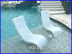 Luxury Lounger Pool Upright Lounge Chairs (2) for Sun Ledge In The Water