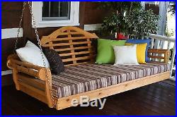 MARLBORO 75 Cedar SWING BED & 8x8 PERGOLA 8 STAIN COLORS FITS SINGLE MATTRESS