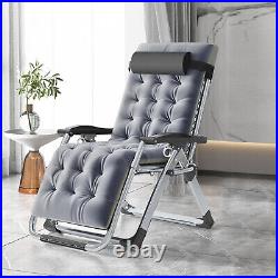 MOPHOTO Folding Recliner Zero Gravity Chair Set of 2 WithCup Holder+Headrest+Mat