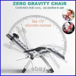 MOPHOTO Folding Recliner Zero Gravity Chair Set of 2 WithCup Holder+Headrest+Mat