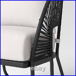 Mackworth 2pk Rope Patio Club Chairs, Outdoor Furniture Black Threshold