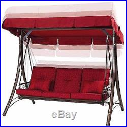 Mainstays Callimont Park 3-Seat Daybed Swing Red