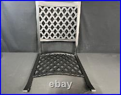 Meooem MEOGFC03B02 2pc Rotation Outdoor Metal Bistro Chair with Cushion New Open