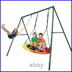 Metal Playground Swing Set Outdoor Kids Children Backyard Swingset 40 Swing US