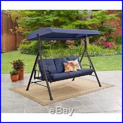Metal Porch Swing Bed With Canopy Outdoor Patio Rocker Hammock Garden Furniture