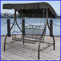 Metal Porch Swing Outdoor Patio Furniture Canopy Garden Seat Hammock Yard Iron