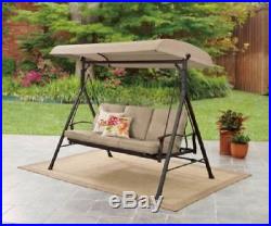 Metal Swing Bed Canopy Porch Outdoor Patio Rocker Furniture Garden Cushioned USA