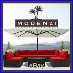 Modenzi 7G Outdoor Wicker Rattan Sectional Patio Furniture Sofa Set Garden Chair