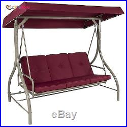 Modern Converting Outdoor Swing Canopy Hammock Seats 3 Patio Deck Furniture New