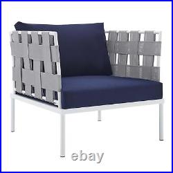 Modway Harmony 5-Piece Patio Aluminum Furniture Set EEI-4925-GRY-NAV-SET