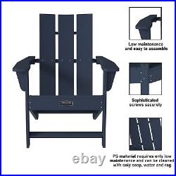 Mondawe Weather Resistant Adirondack Fire Pit Chairs for Pool, Deck, Backyard