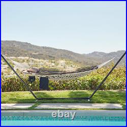NEW 12 ft Hammock with Stand Pad and Pillow, Tablet/Cup Holder (Desert Stripe)