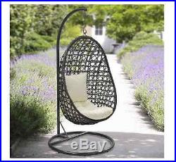 NEW Cocoon Hanging Chair With Cushion Outdoor Garden Swing Chairs Conservatory