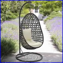 NEW Cocoon Hanging Chair With Cushion Outdoor Garden Swing Chairs Conservatory